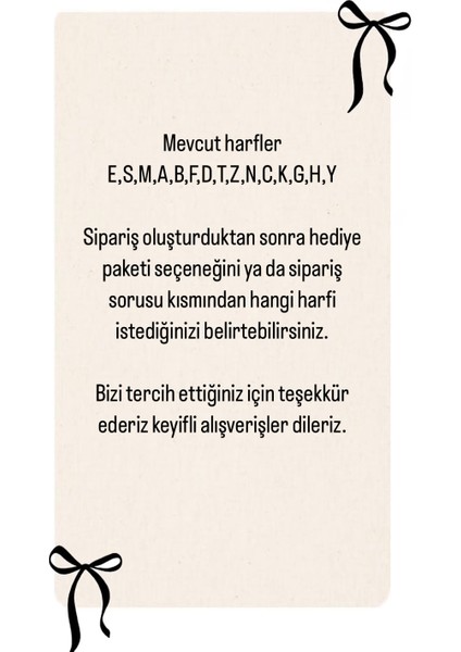 Çelik Kalpli Harf Kolye