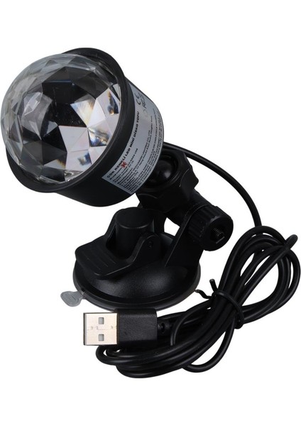 Ledx AL-KX-6889 Projeksiyon Atmosferli Usbli 4 Watt Şarjlı Sihirli Rgb LED Disko Topu Seyyar Disko Işık Aydınlatma
