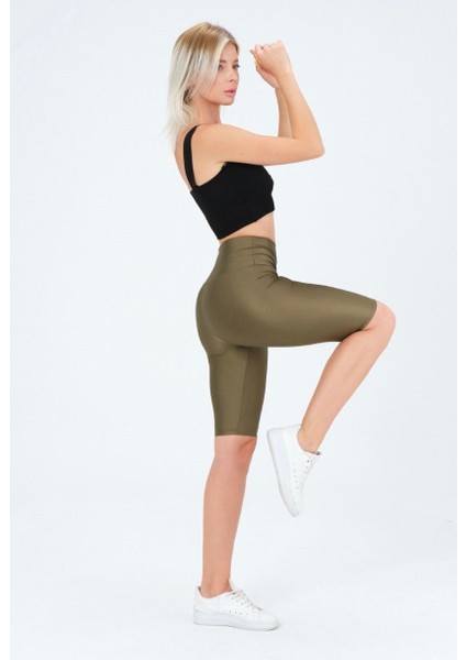 Bisikletçi Dalgıç, Toparlayıcı Kadın Tayt, Slim Fit (Likralı)