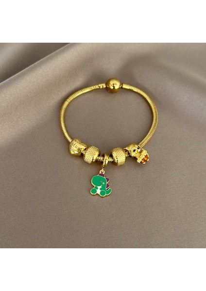 Yazılı Kalp Charm'lı Bileklik