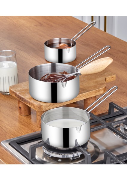 Çelik 3'lü Kaçerola Sosluk Sütlük 12cm-14cm-16cm fiyatları