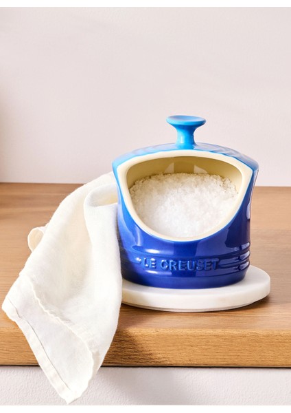 300 ml Seramik Tuzluk, Üstten Kulplu, Dayanıklı ve Kolay Temizlenir