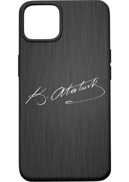 Xiaomi Redmi Note 10 Uyumlu Atatürk Imza Desenli Telefon Kılıfı #4