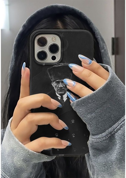 iPhone 15 Pro Max Uyumlu Atatürk Desenli Telefon Kılıfı #2