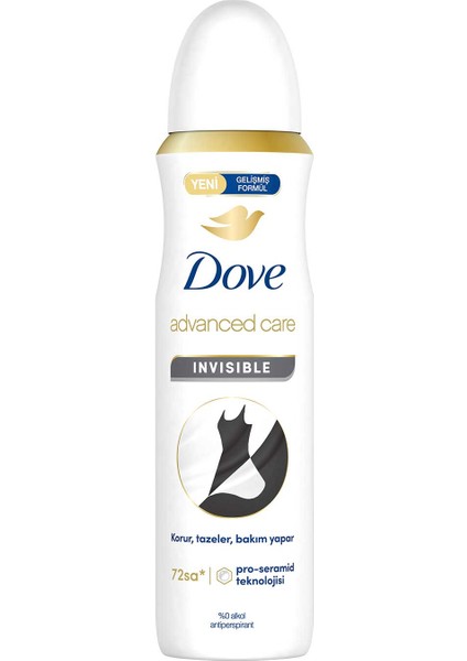 Kadın Sprey Deodorant Invisible Dry 1/4 Nemlendirici Krem Etkili 150 ml