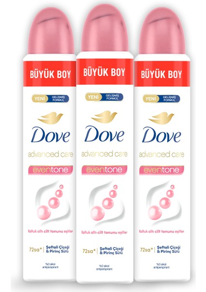 Kadın Sprey Deodorant Eventone Kalendula Özü Büyük Boy 200 ml X3 Adet