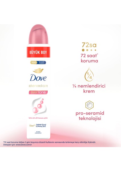 Kadın Sprey Deodorant Eventone Kalendula Özü Büyük Boy 200 ml X3 Adet