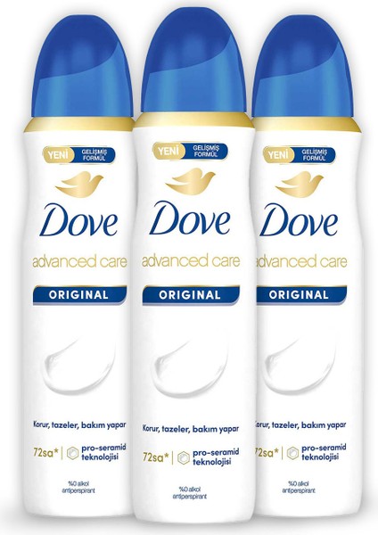 Kadın Sprey Deodorant Original 150 Ml X3