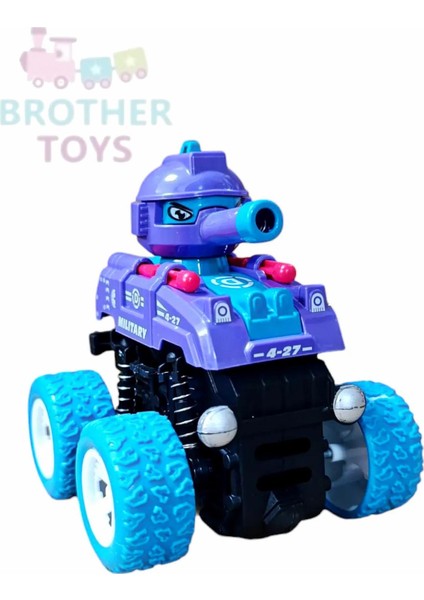 Füze Atan Oyuncak 1 Adet 4x4 Arazi Aracı Mermi Fırlatan Sürmeli Tank Araba 9 Cm.