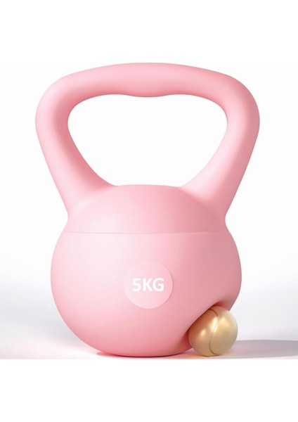 5kg Soft Kettlebell Yumuşak Tabanlı Metal Kumlu Ses Yapmaz Darbeye Dayanıklı Çift El Ağırl