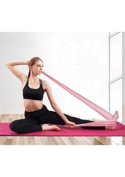 Pilates Bandı 150X15 cm Hafif Pembe