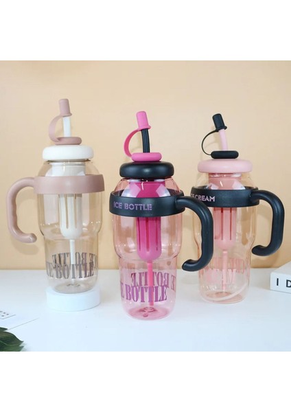 Ice Cream Detox Su Şişesi – 1300ML Bpa Free Big Mug Ice Bottle -Spor Matara
