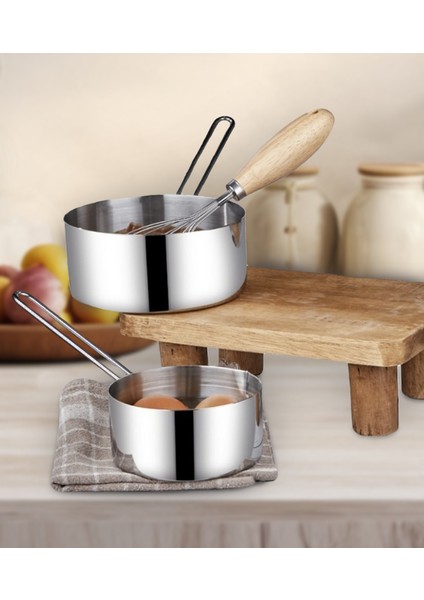 Çelik 2 Li Kaçerola Sosluk Sütlük 14CM-16CM