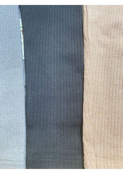 Fitilli Şardonlu Çocuk Tayt 3'lü Takım modelleri