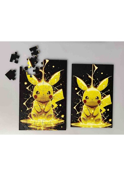 Pikachu Karakter Puzzle,3d Baskı Pokemon Pikachu Yapboz,54 Parça