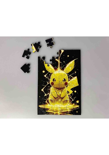Pikachu Karakter Puzzle,3d Baskı Pokemon Pikachu Yapboz,54 Parça