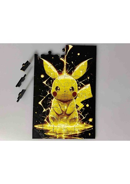 Pikachu Karakter Puzzle,3d Baskı Pokemon Pikachu Yapboz,54 Parça