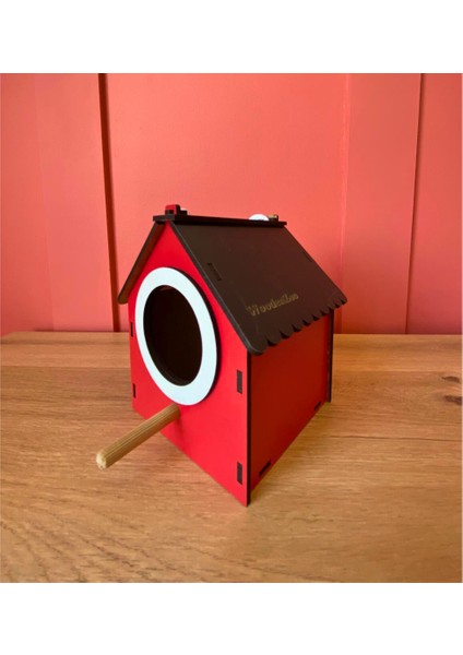 Ahşap Dekoratif Kuş Evi Yuvası, Yuvalık, Balkon , Bahçe Aksesuarı