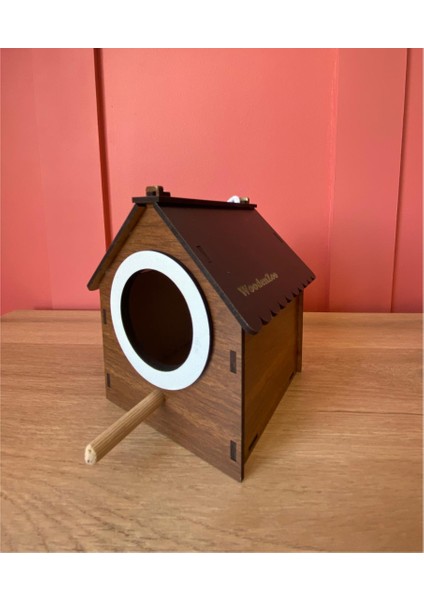 Ahşap Dekoratif Kuş Evi Yuvası, Yuvalık, Balkon , Bahçe Aksesuarı