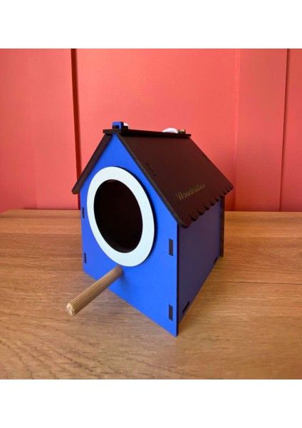 Ahşap Dekoratif Kuş Evi Yuvası, Yuvalık, Balkon , Bahçe Aksesuarı