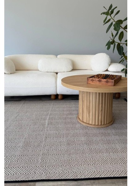 Pera Sisal Yıkanabilir Dokuma Kaymaz Taban Krem Halı Yolluk Kilim