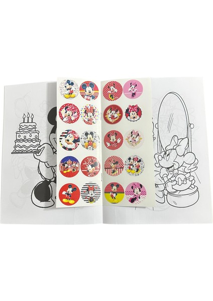 Boyama Kitabı Stickerli Kız Fare Model Minnie Mouse