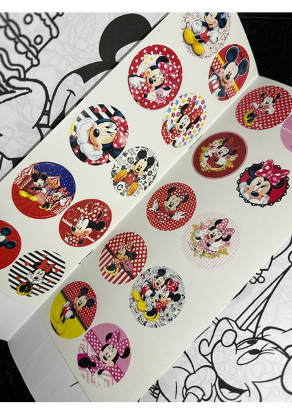 Boyama Kitabı Stickerli Kız Fare Model Minnie Mouse