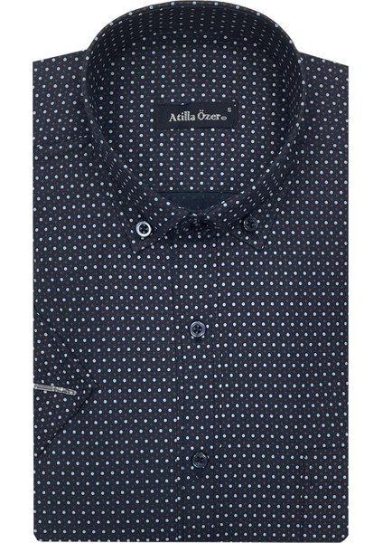 Kısa Kol Klasik Erkek Gömlek 7308