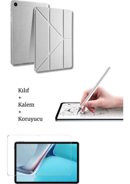 Galaxy A9 Plus 11 Inç X210 Uyumlu Tablet Kılıfı Tablet Kalemi ve Ekran Koruyucu Set