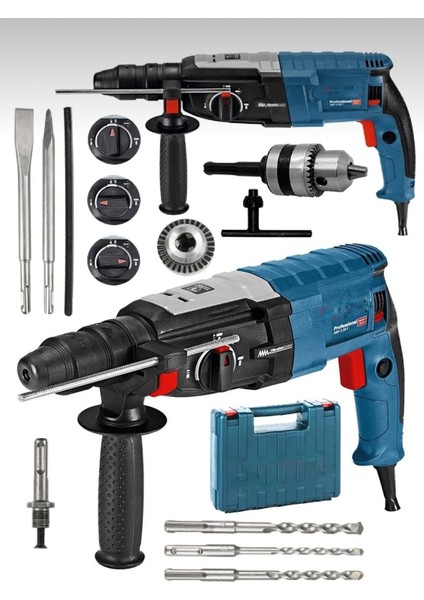 Japan 4500W Çelik Şanzuman Bakir Sargılı 2-28 Kırıcı Hilti Matkap 5 Adet Uç