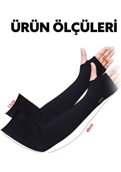 Tesettür Kolluk 1 Çift Esnek Basketbol Voleybol Sporcu Kol Koruyucusu Parmak Geçirmeli Uzun Penye