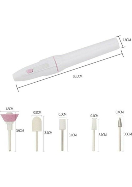 5 Başlıklı Elektrikli Tırnak Manikür Pedikür Törpü Bakım Makinesi Protez Tırnak Cihaz Pilli indirimleri