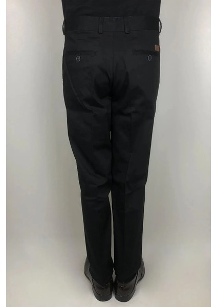 Fistan Store Erkek Siyah Klasik Kesim Rahat Kalıp Boru Paça Yandan Cepli Yazlık Keten Pantolon fırsatları