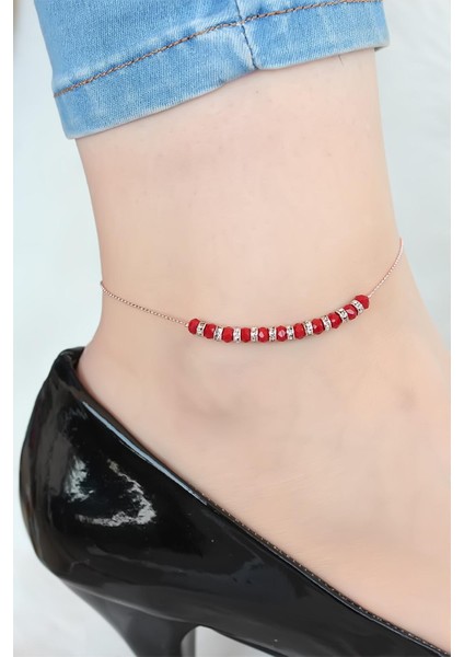 Bordo Miyuki Taşlı Hal Hal