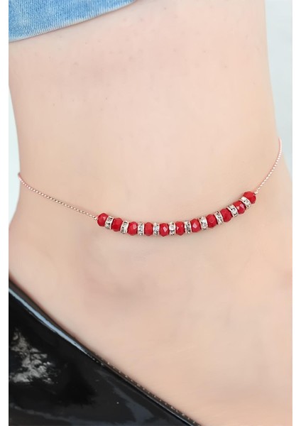 Bordo Miyuki Taşlı Hal Hal