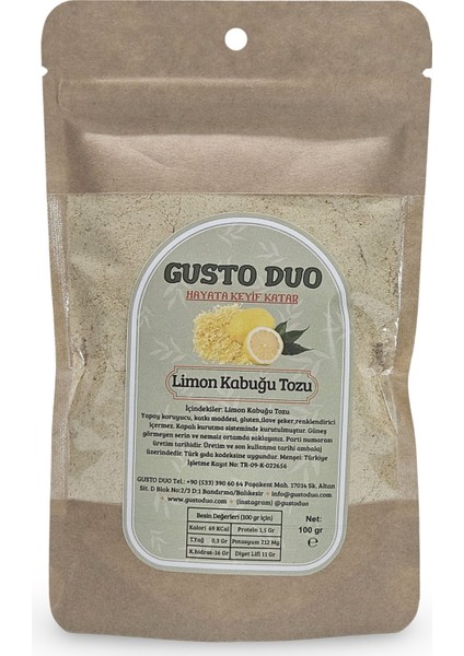Limon Kabuğu Tozu