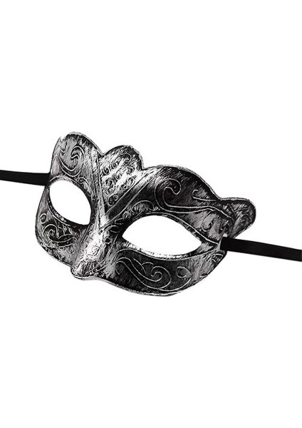 Maskeli Balo Antik Gri Gümüş Eskitilmiş Maske Balo Venedik fırsatları
