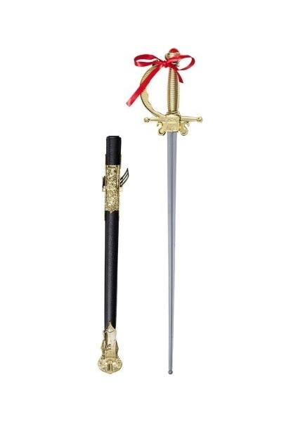 Altın Renk Kabzalı Zararsız Oyuncak Şövalye Kılıcı – 68 cm (Plastik)