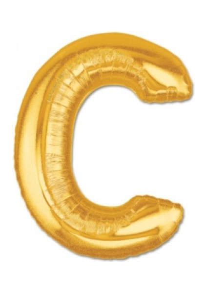 C Harf Folyo Balon Altın Renk 40 Inç