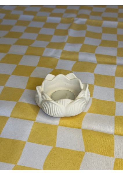 Dekoratif 3'lü Set, Lotus Mumluk, Vazo, Sunum Tabağı