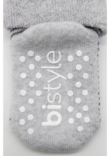 Çemberli Kaymaz Havlu Soket Çorap 2'li Gri-Antrasit indirimleri