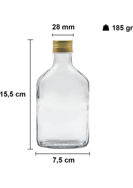4 Adet Şeffaf Cold Brew Sızdırmaz Kapaklı Soğuk Kahve Yassı Cam Şişe 200 ml ve Çubuk Buz Kalıbı