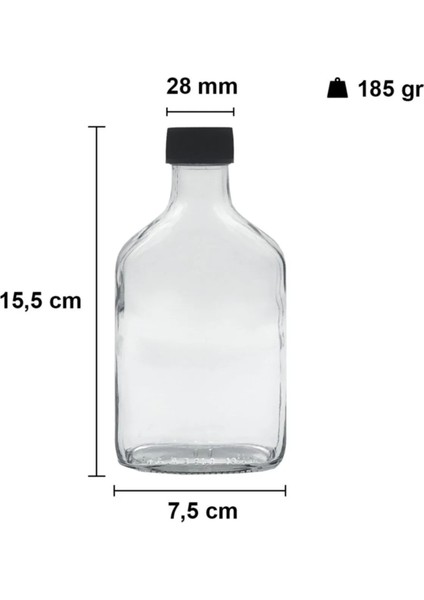 4 Adet Şeffaf Cold Brew Sızdırmaz Kapaklı Soğuk Kahve Yassı Cam Şişe 200 ml ve Çubuk Buz Kalıbı
