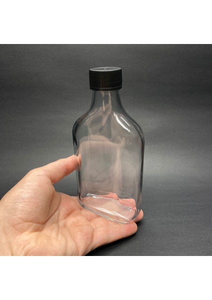 4 Adet Şeffaf Cold Brew Sızdırmaz Kapaklı Soğuk Kahve Yassı Cam Şişe 200 ml ve Çubuk Buz Kalıbı