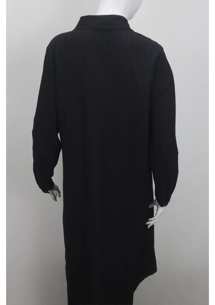Fistan Store Kadın Siyah Desenli Spor Kesim Rahat Kalıp Yazlık Battal Tunik modelleri
