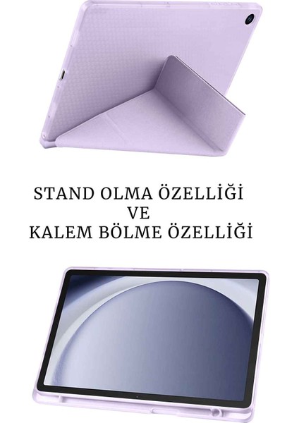 Galaxy A9 Plus X210 11 Inç Uyumlu Tablet Kılıfı Tri Folding Tablet Kalemi FSKL02 Ekran Koruyucu