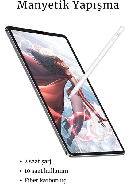 Galaxy A9 Plus X210 11 Inç Uyumlu Tablet Kılıfı Tri Folding Tablet Kalemi FSKL02 Ekran Koruyucu