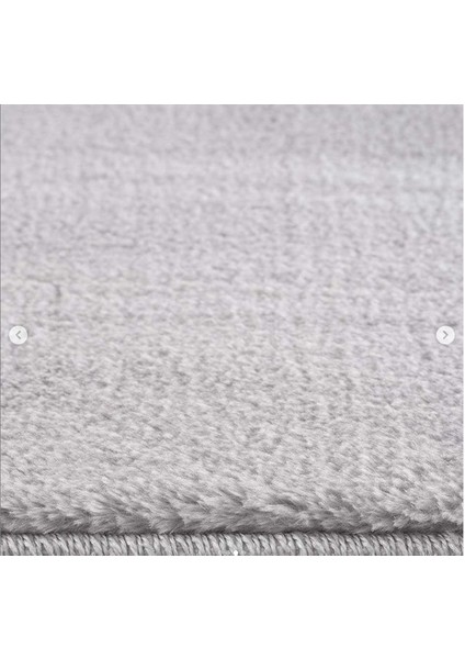Gri Renk Kaymaz Taban - Peluş Halı