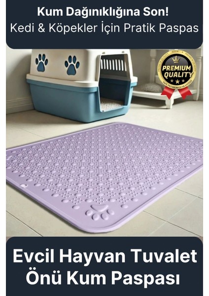 Premium Silinebilir Yıkanabilir Dayanıklı Kedi Köpek Evcil Hayvan Tuvalet Önü Mama Kabı Kum Paspası