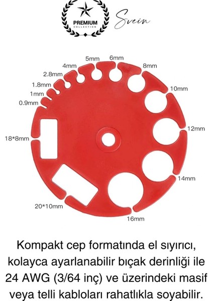 Premium Kompakt Tel Kablo Soyucu Sıyırıcı Cep Boyunda Elde Pratik Döner Koaksiyel Hafif Taşınabilir fırsatları